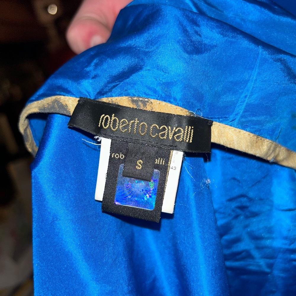 Roberto Cavalli Royal Blue gown made in Italy. Never worn